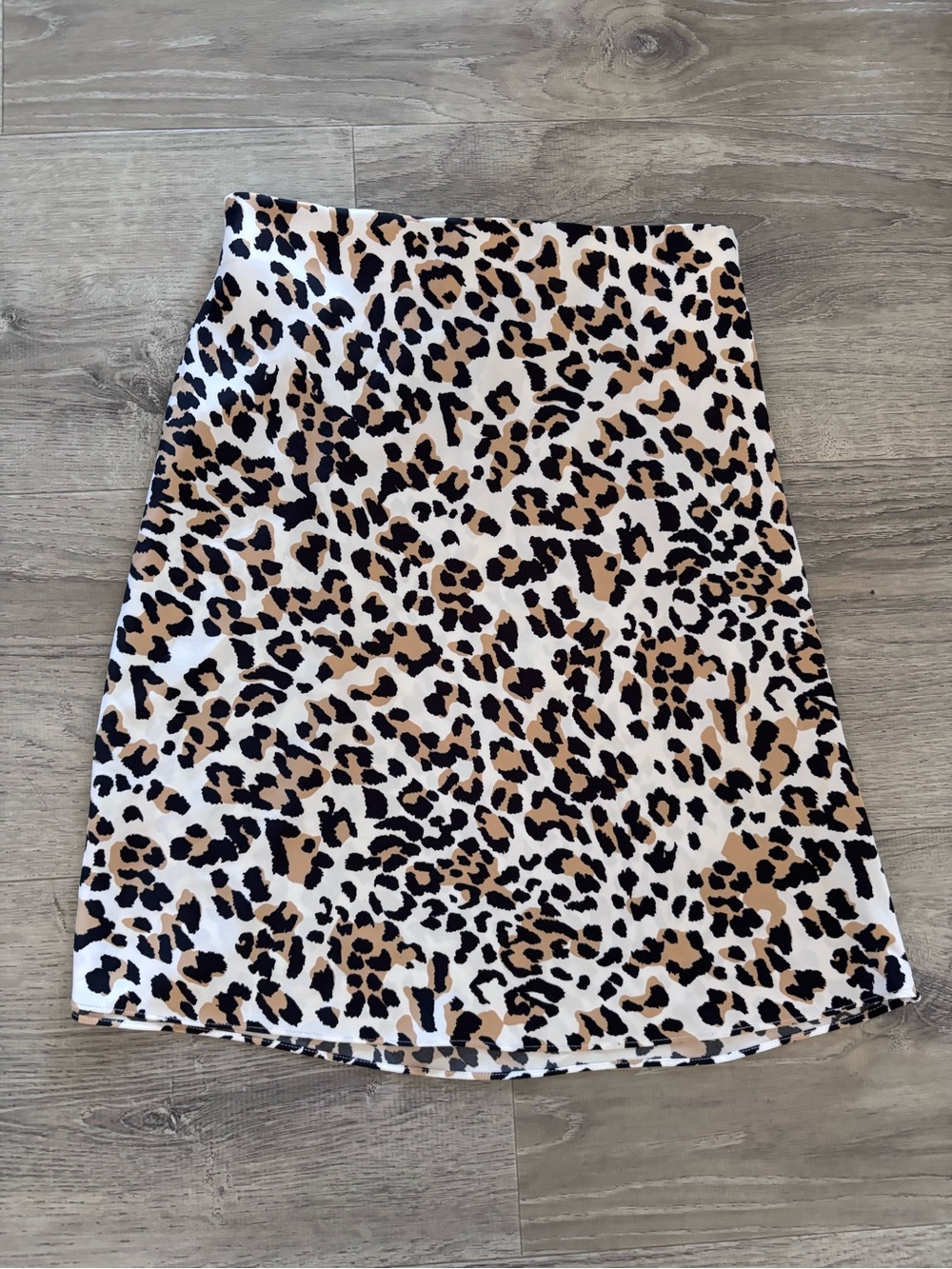 Babaton Leopard Mini Skirt in Beige and Black